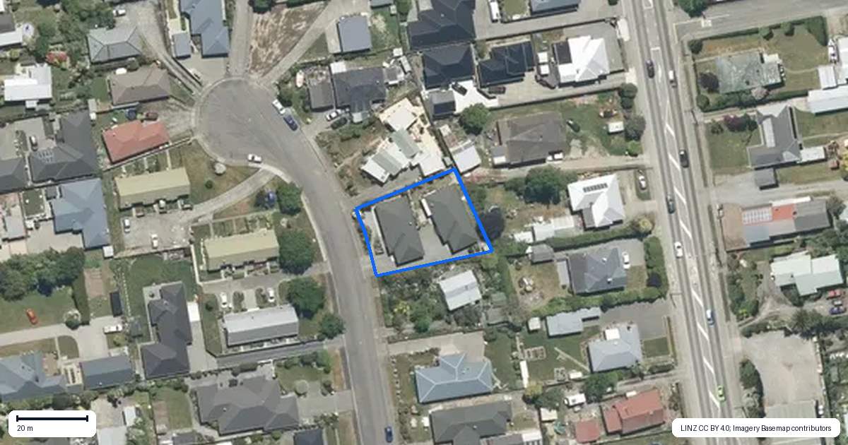 Property context map for 15A Hewlings Place, Temuka