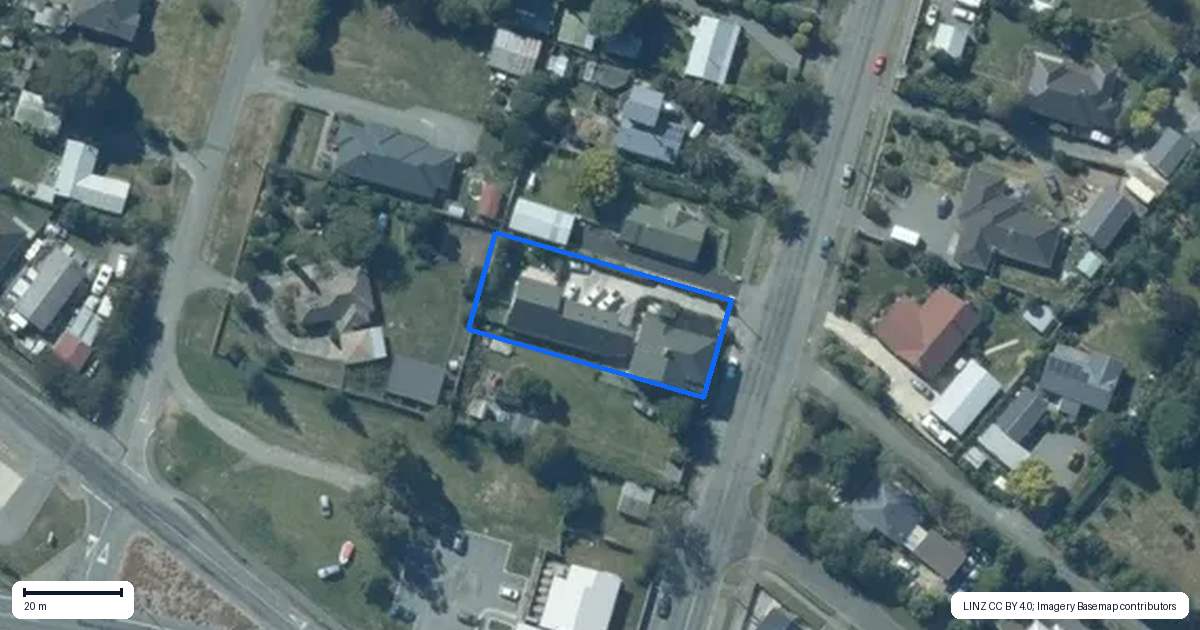 Property context map for 1271 Courtenay Road, Kirwee