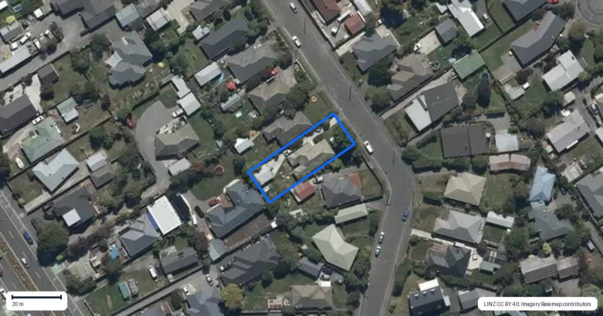Property context map for 9 Esperance Street, St Albans, Christchurch