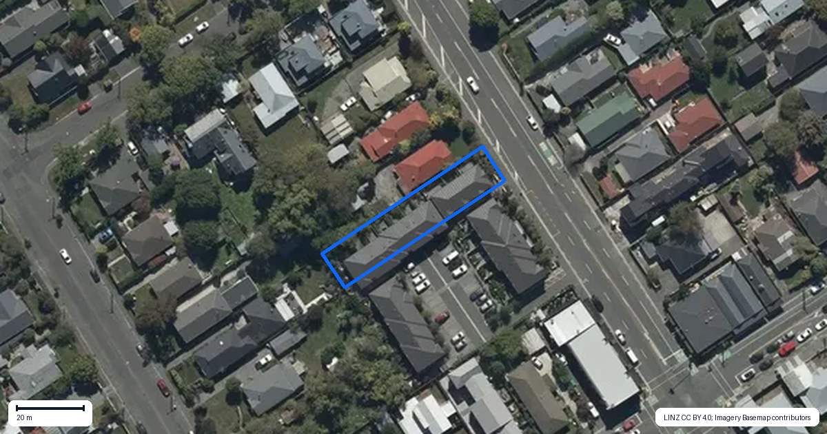 Property context map for 7/169 Cranford Street, St Albans, Christchurch