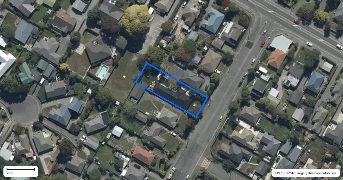 Property context map for 153 Harris Crescent, Papanui, Christchurch