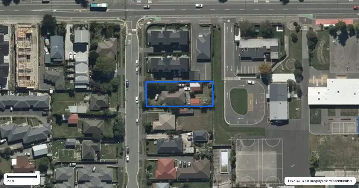 Property context map for 120 Warden Street, Richmond, Christchurch