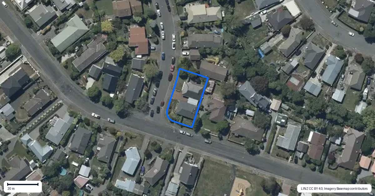 Property context map for 20 Patterson Terrace, Halswell, Christchurch