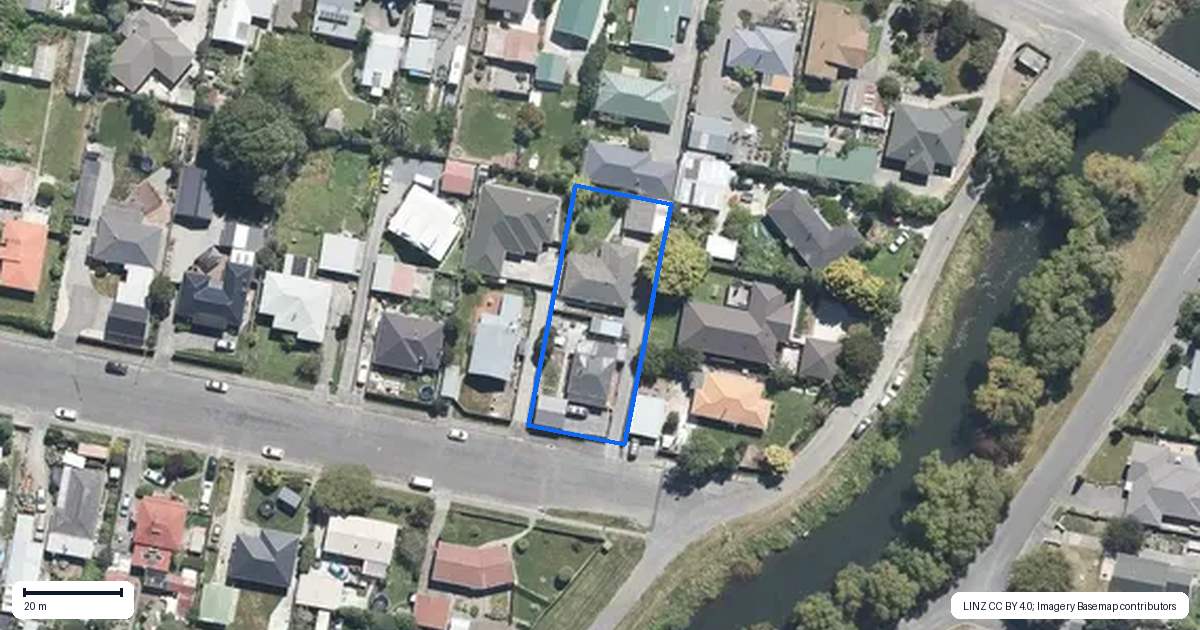 Property context map for 40B Cridland Street West, Kaiapoi