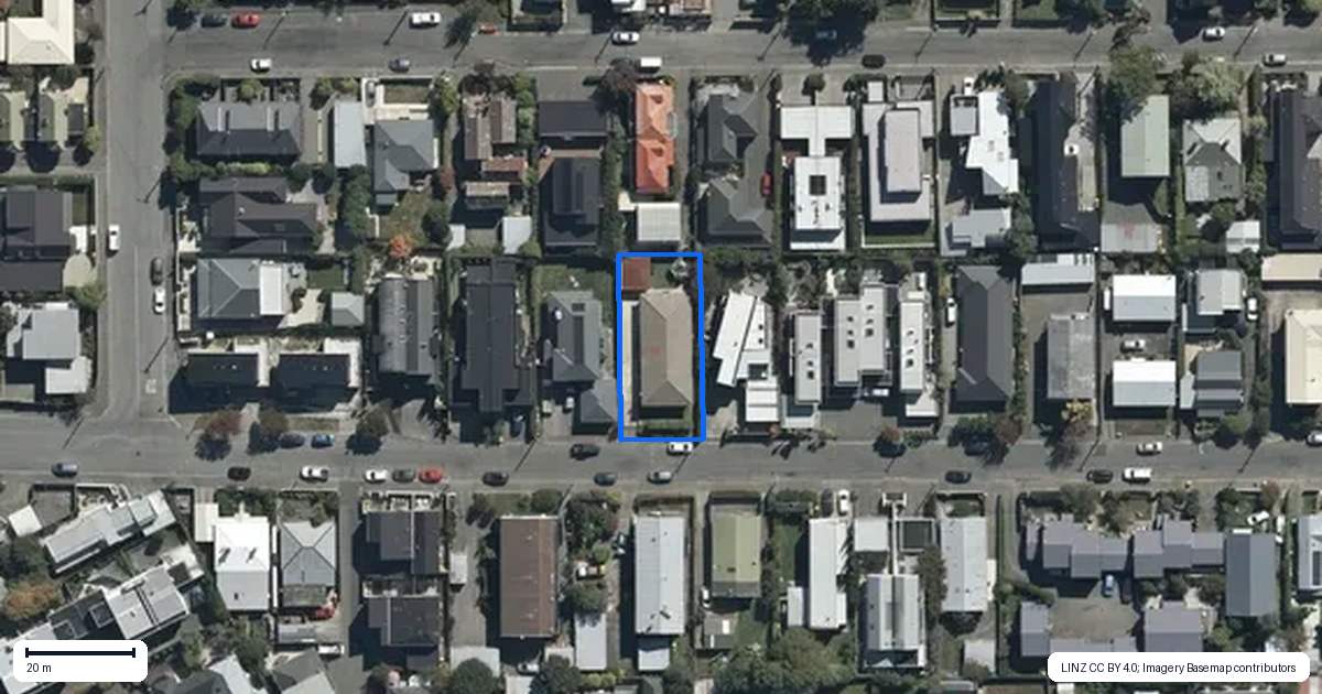 Property context map for 47 Clare Road, St Albans, Christchurch