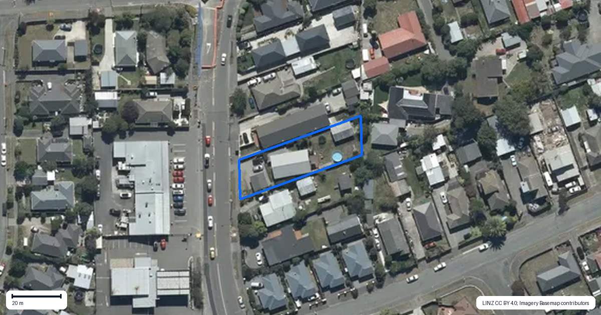 Property context map for 272 Burwood Road, Burwood, Christchurch