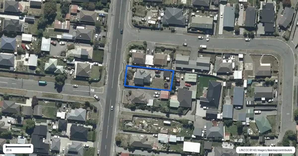 Property context map for 154 Bower Avenue, New Brighton, Christchurch