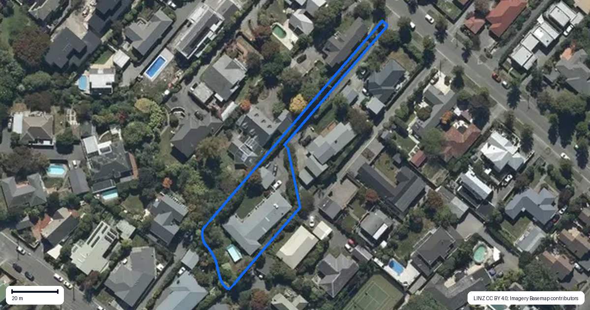 Property context map for 117 Hamilton Avenue, Ilam, Christchurch