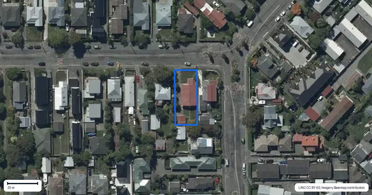 Property context map for 50 Southey Street, Sydenham, Christchurch