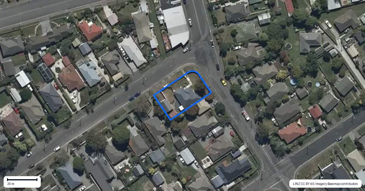 Property context map for 254 Weston Road, Mairehau, Christchurch