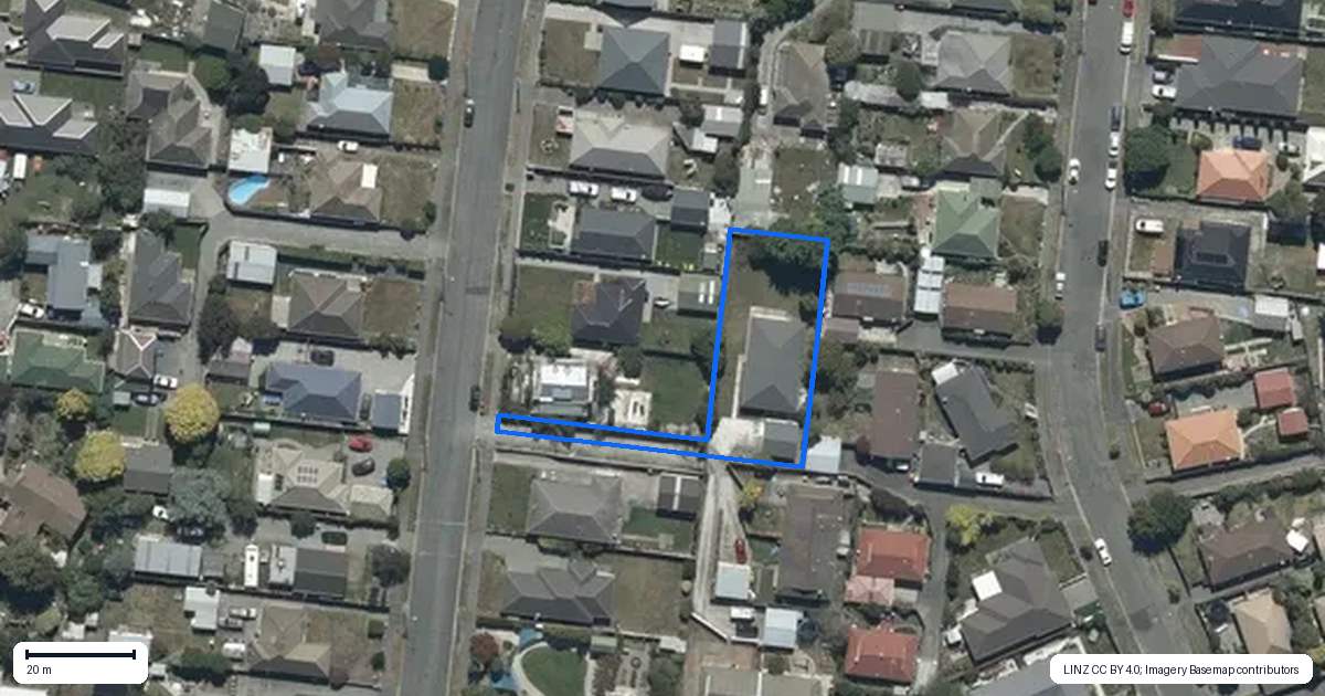 Property context map for 61 Vivian Street, Burwood, Christchurch