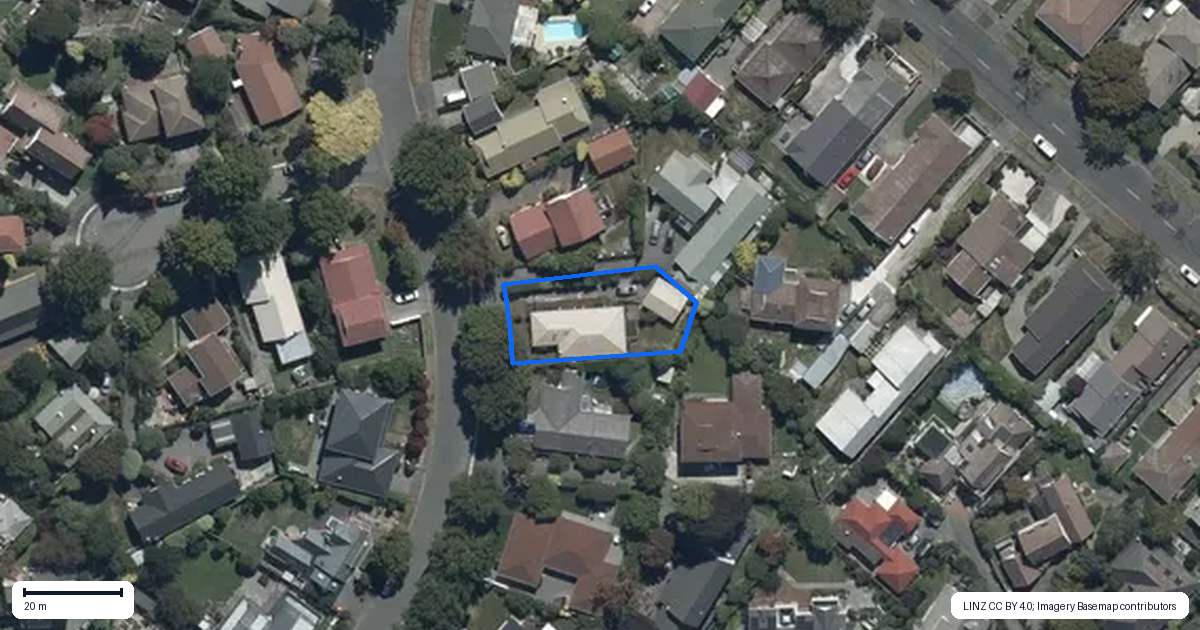 Property context map for 15 Witbrock Crescent, Burnside, Christchurch