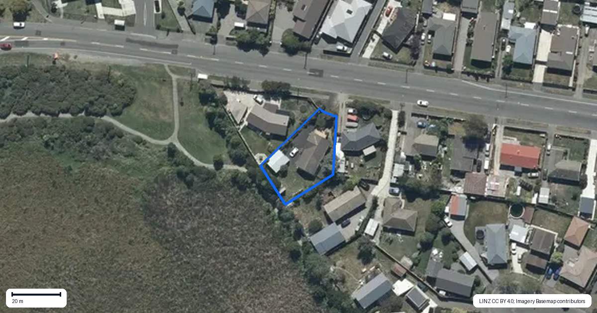 Property context map for 382 Mairehau Road, Parklands, Christchurch
