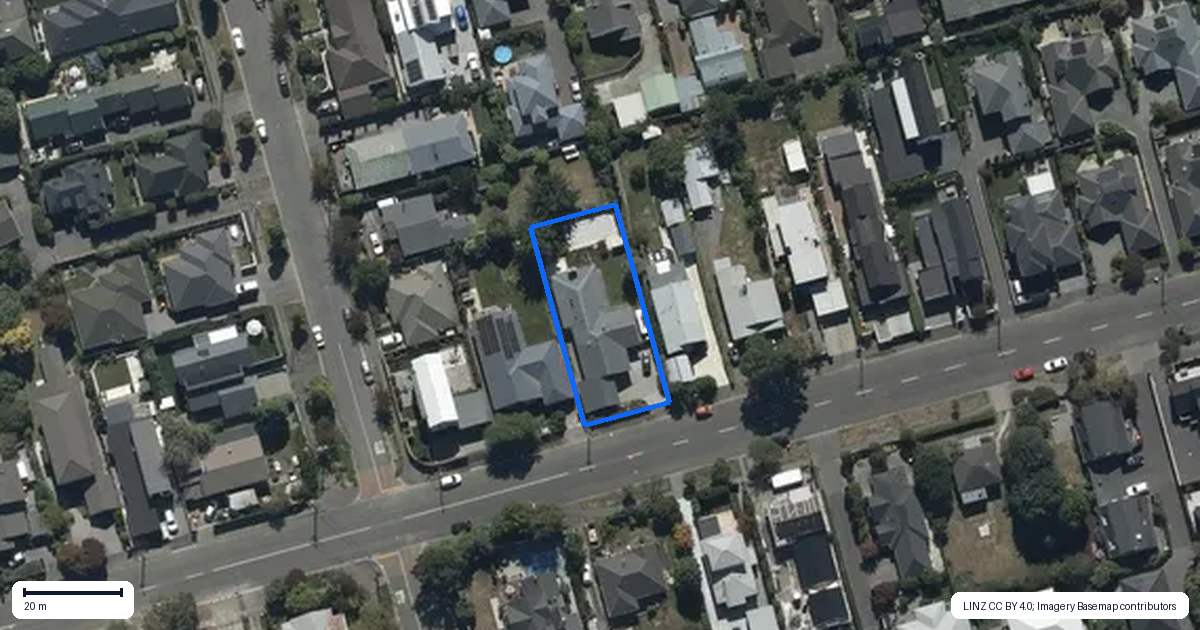 Property context map for 55 Jeffreys Road, Fendalton, Christchurch
