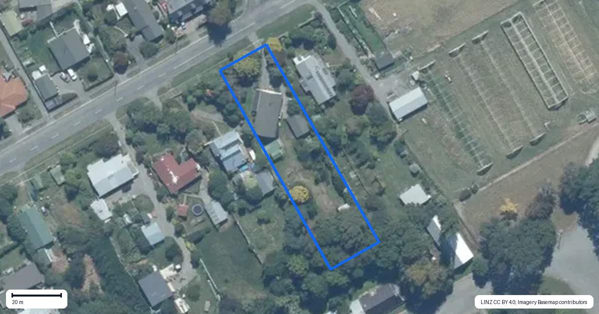 Property context map for 28 Taumutu Road, Southbridge