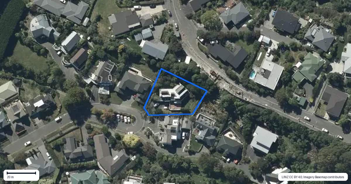 Property context map for 19 Enticott Place, Huntsbury, Christchurch