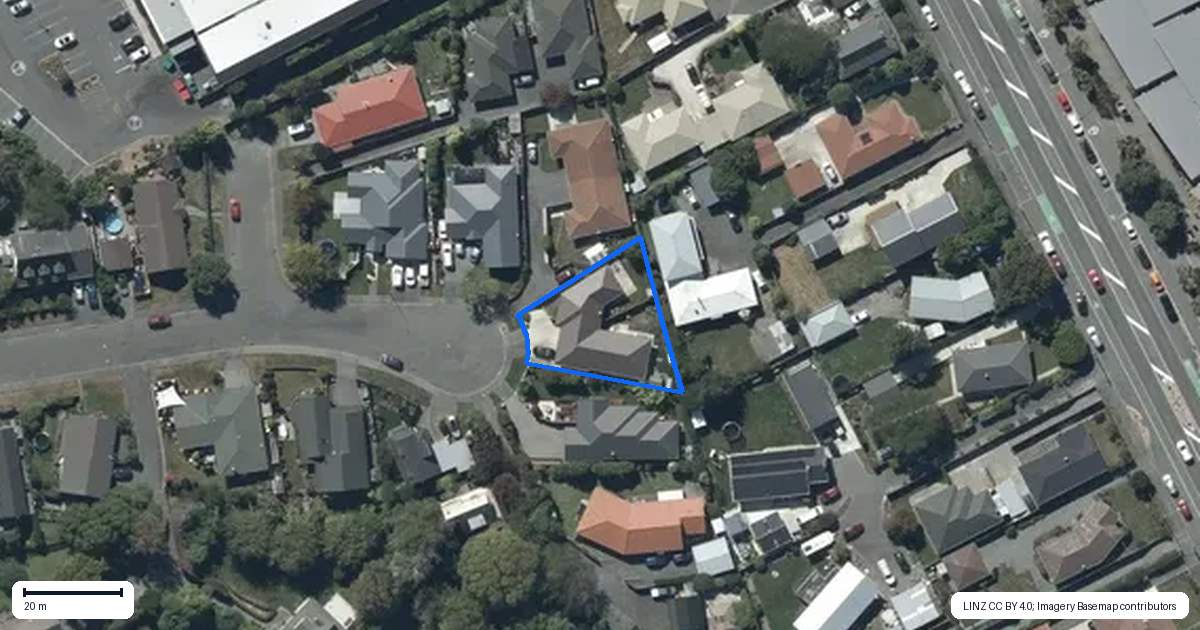 Property context map for 2/7 Gibbs Place, Halswell, Christchurch