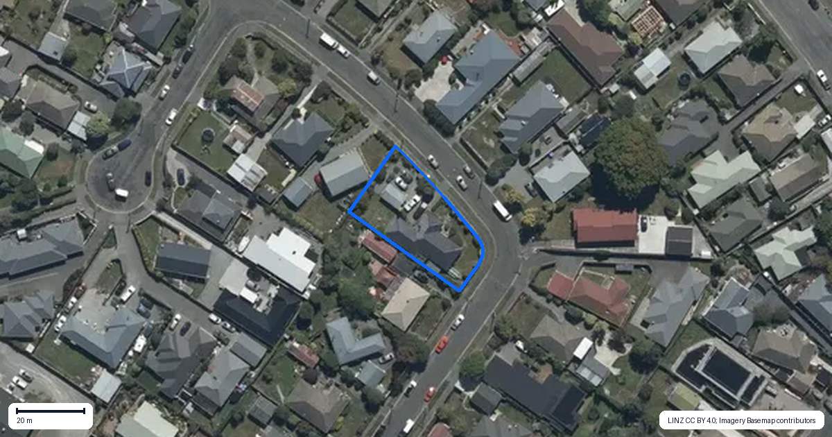 Property context map for 40 Bourne Crescent, Papanui, Christchurch