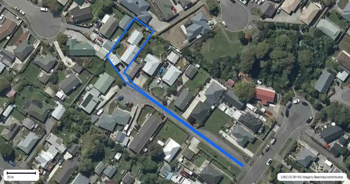 Property context map for 14 Peckham Lane, Woolston, Christchurch