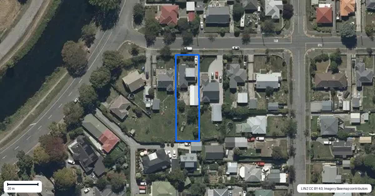 Property context map for 8 Torlesse Street, Avonside, Christchurch