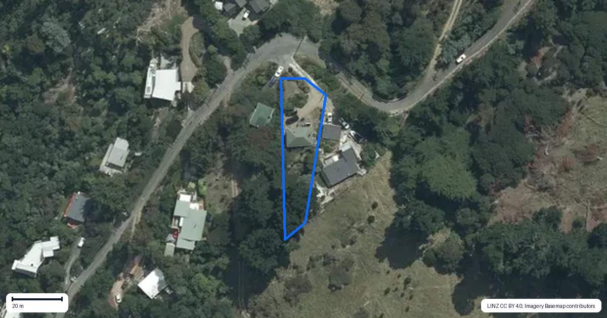 Property context map for 64 Bayview Road, Charteris Bay, Governors Bay
