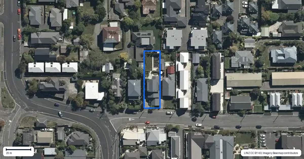 Property context map for 495 Durham Street North, St Albans, Christchurch