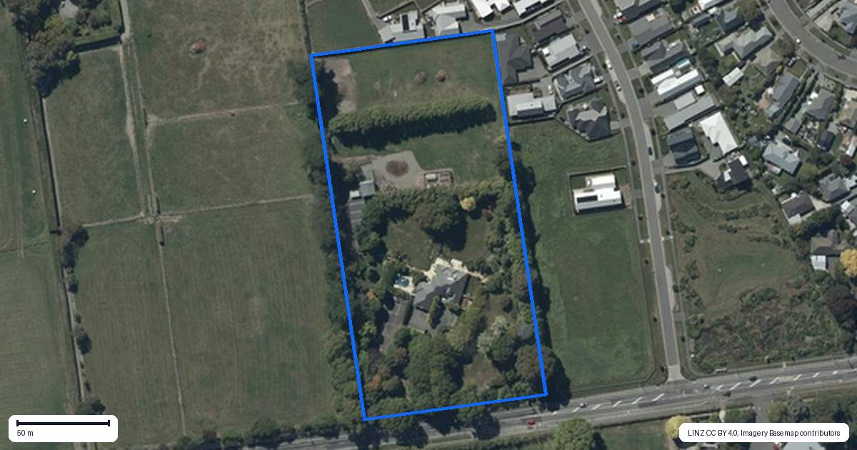 Property context map for 236 Cashmere Road, Hoon Hay, Christchurch