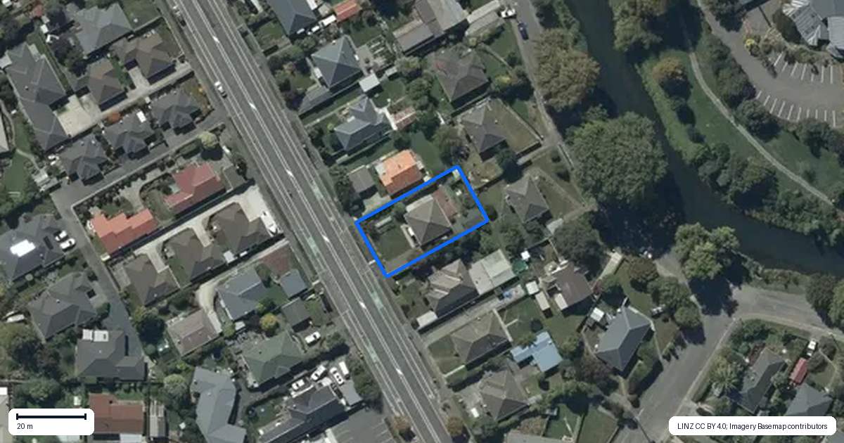 Property context map for 12 Wilsons Road South, Saint Martins, Christchurch
