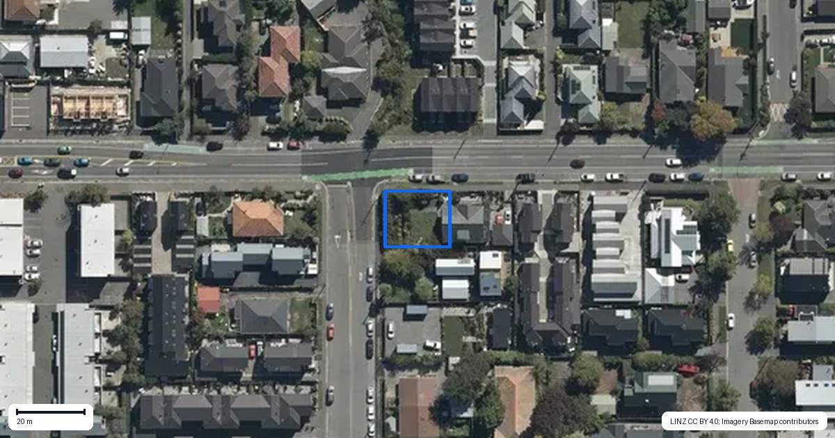 Property context map for 514 Manchester Street, St Albans, Christchurch