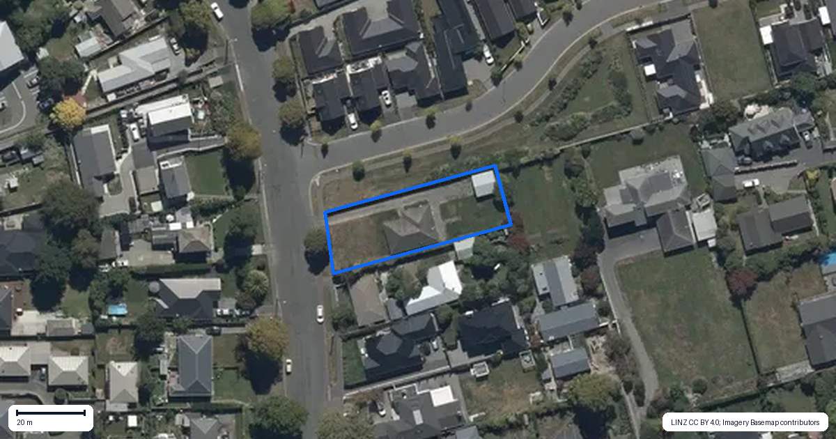 Property context map for 24 Brookside Terrace, Bryndwr, Christchurch