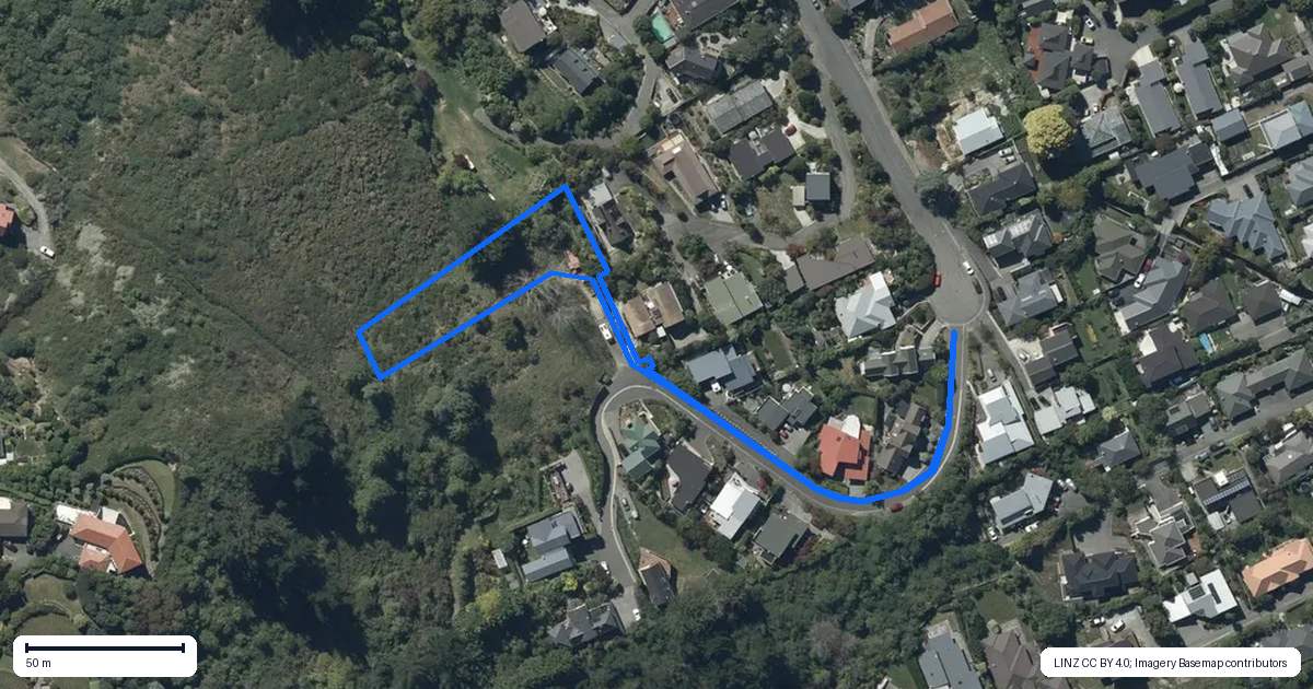 Property context map for 12 Emerald Lane, Cashmere, Christchurch