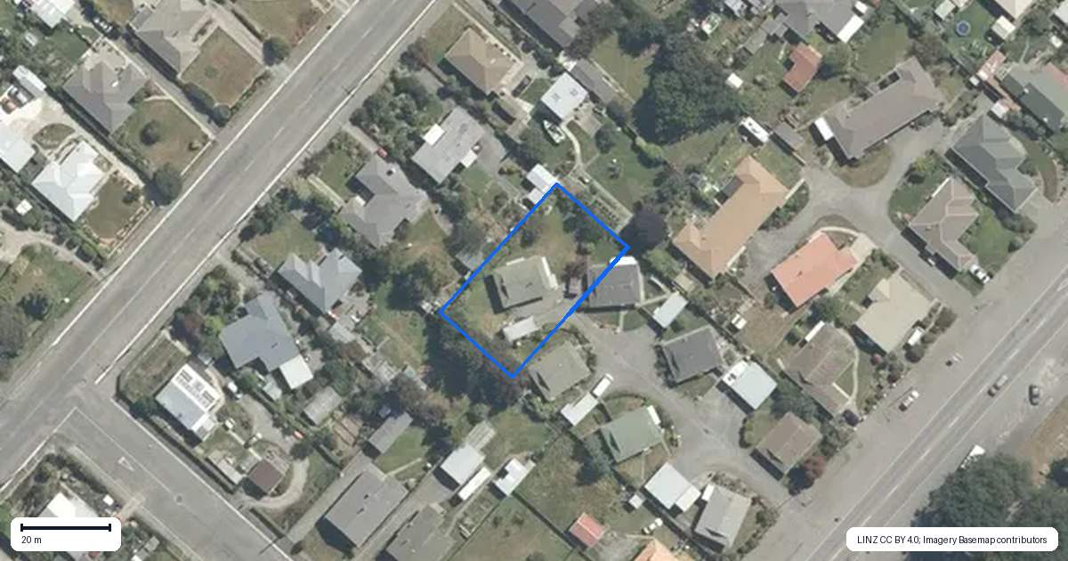Property context map for 152 Queen Street, Waimate