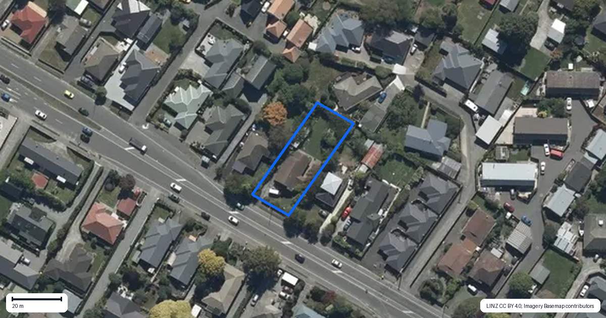 Property context map for 184 Harewood Road, Papanui, Christchurch