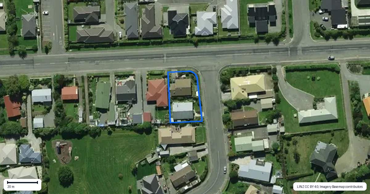 Property context map for 26 Amberley Beach Road, Amberley