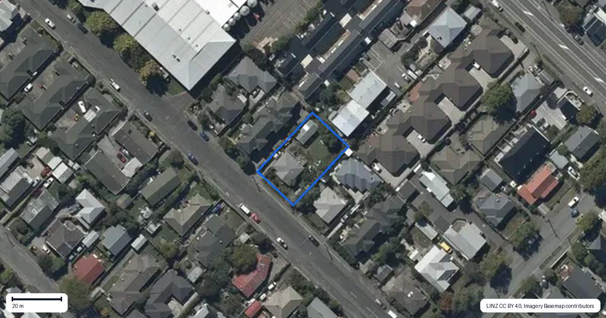 Property context map for 45 Hume Street, Sydenham, Christchurch