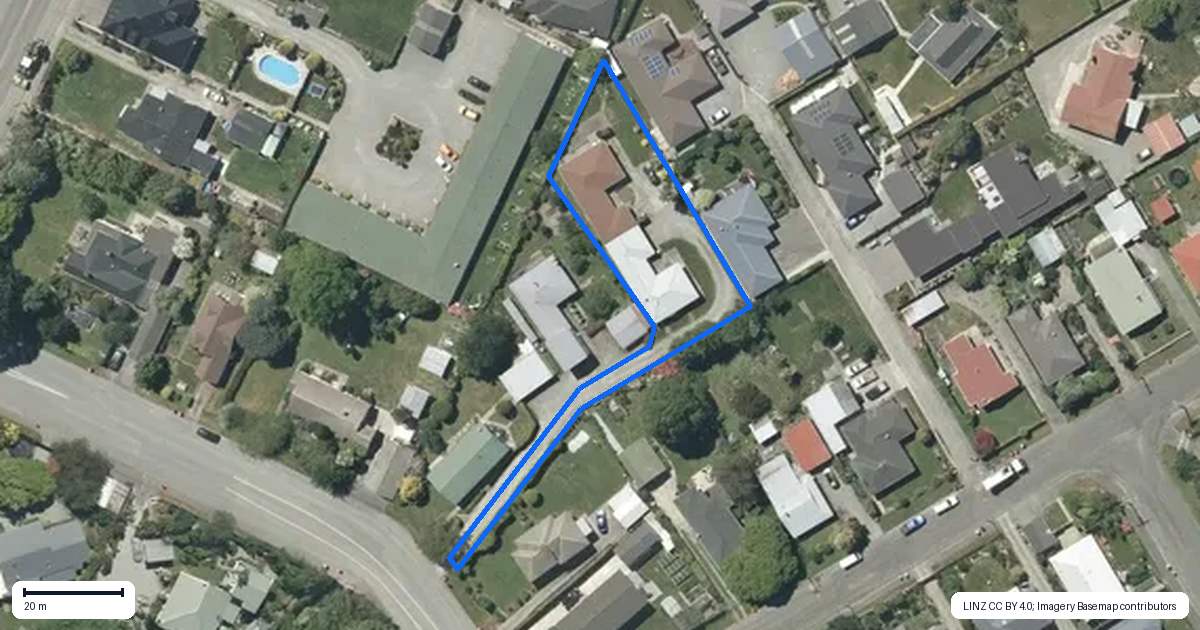 Property context map for 7A Taylor Street, Geraldine