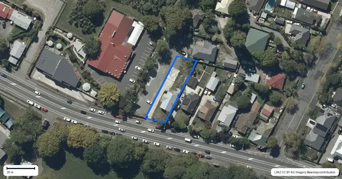 Property context map for 543 Ferry Road, Woolston, Christchurch