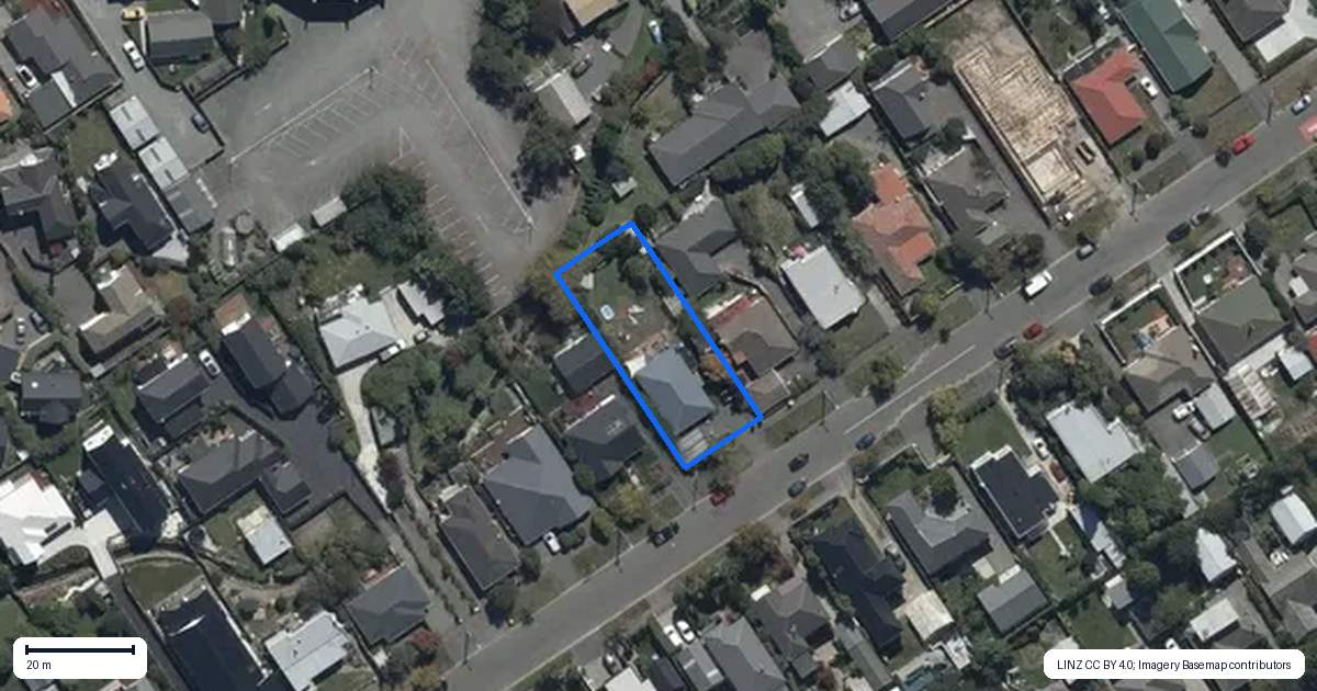 Property context map for 191 Weston Road, St Albans, Christchurch