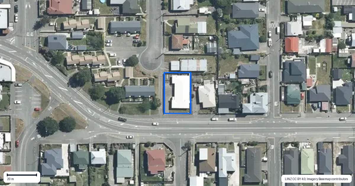Property context map for 119B Church Street, Seaview, Timaru