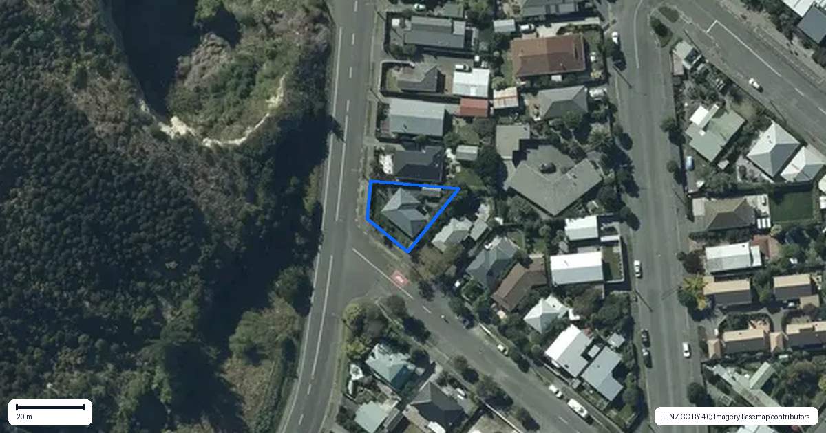 Property context map for 1 Arnold Street, Sumner, Christchurch