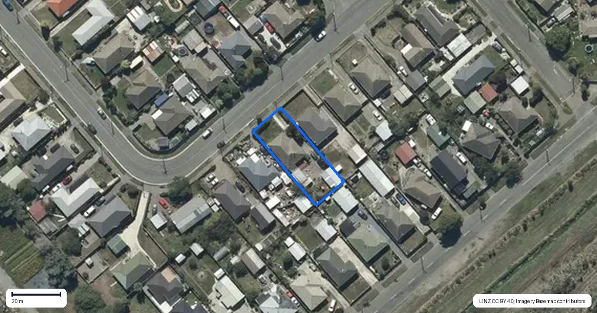 Property context map for 230 Shortland Street, Aranui, Christchurch