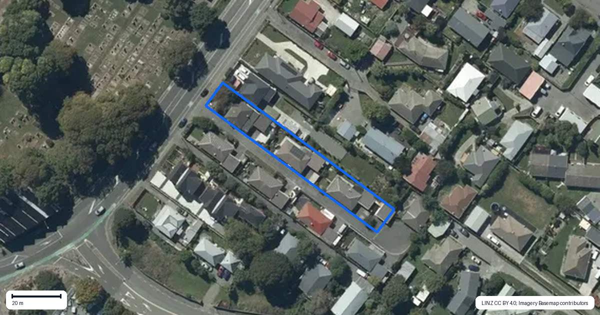 Property context map for 3/77 Rutherford Street, Woolston, Christchurch
