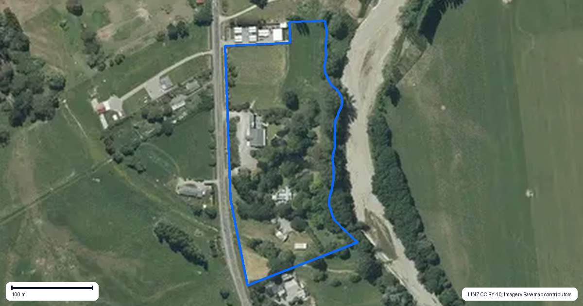 Property context map for 842 Winchester-Geraldine Road, Geraldine