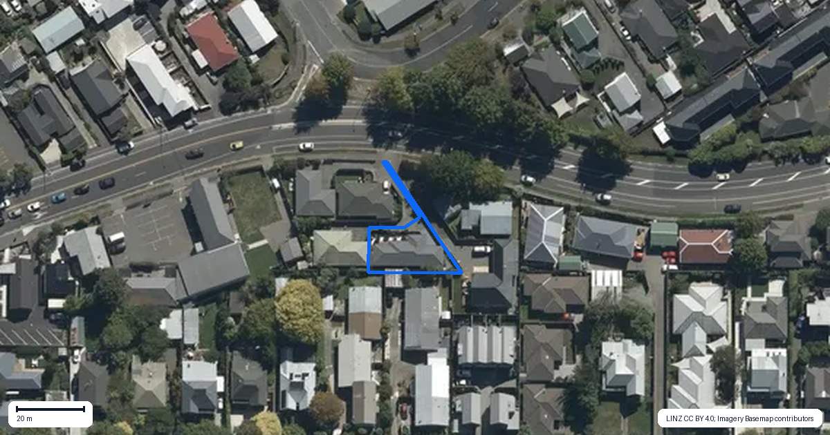 Property context map for 28 Berwick Street, St Albans, Christchurch