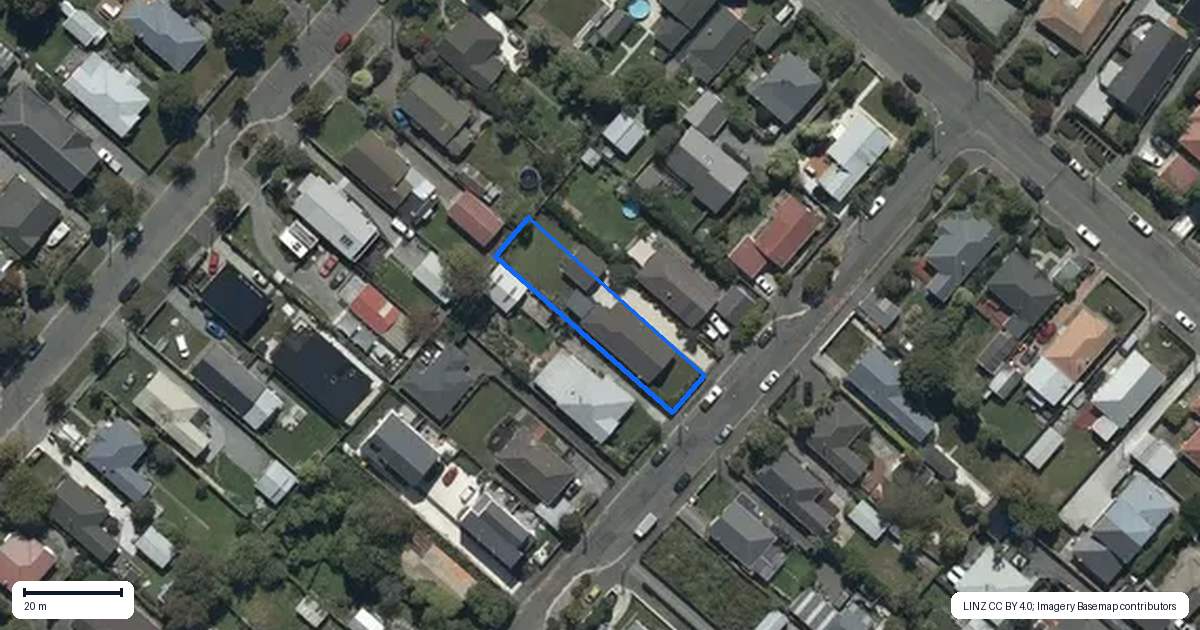 Property context map for 35 Thornton Street, Mairehau, Christchurch