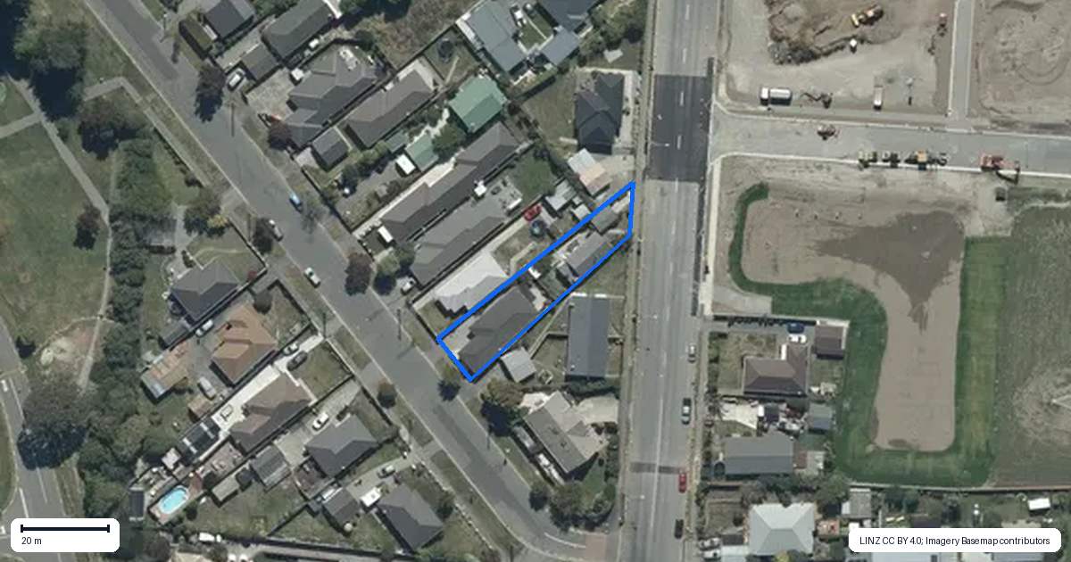 Property context map for 95 Ascot Avenue, North New Brighton, Christchurch