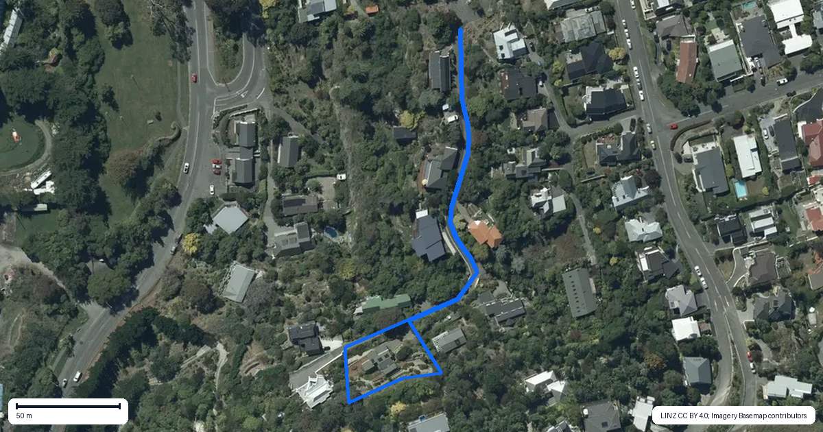 Property context map for 18 Osmond Lane, Mount Pleasant, Christchurch