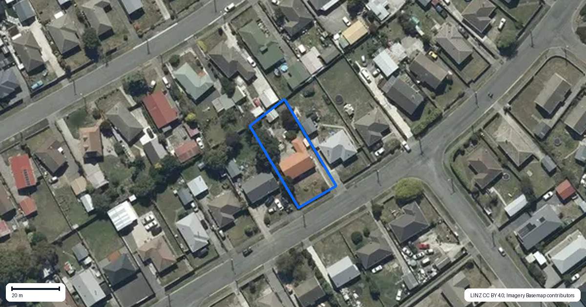 Property context map for 23 Carisbrooke Street, Aranui, Christchurch