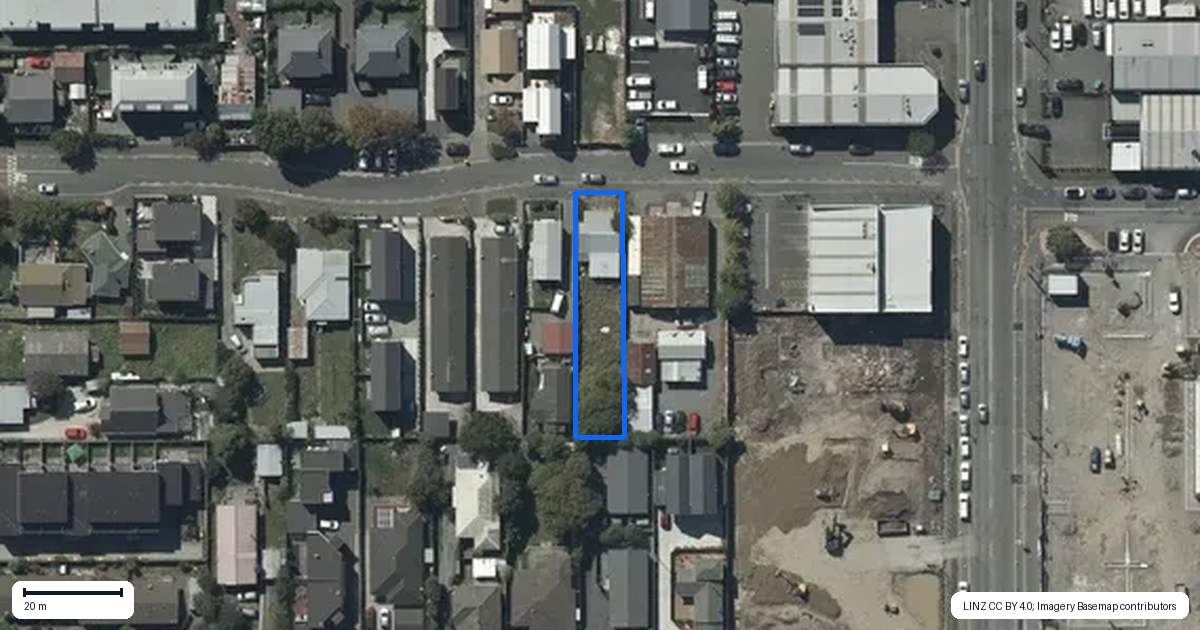 Property context map for 120 Burke Street, Sydenham, Christchurch