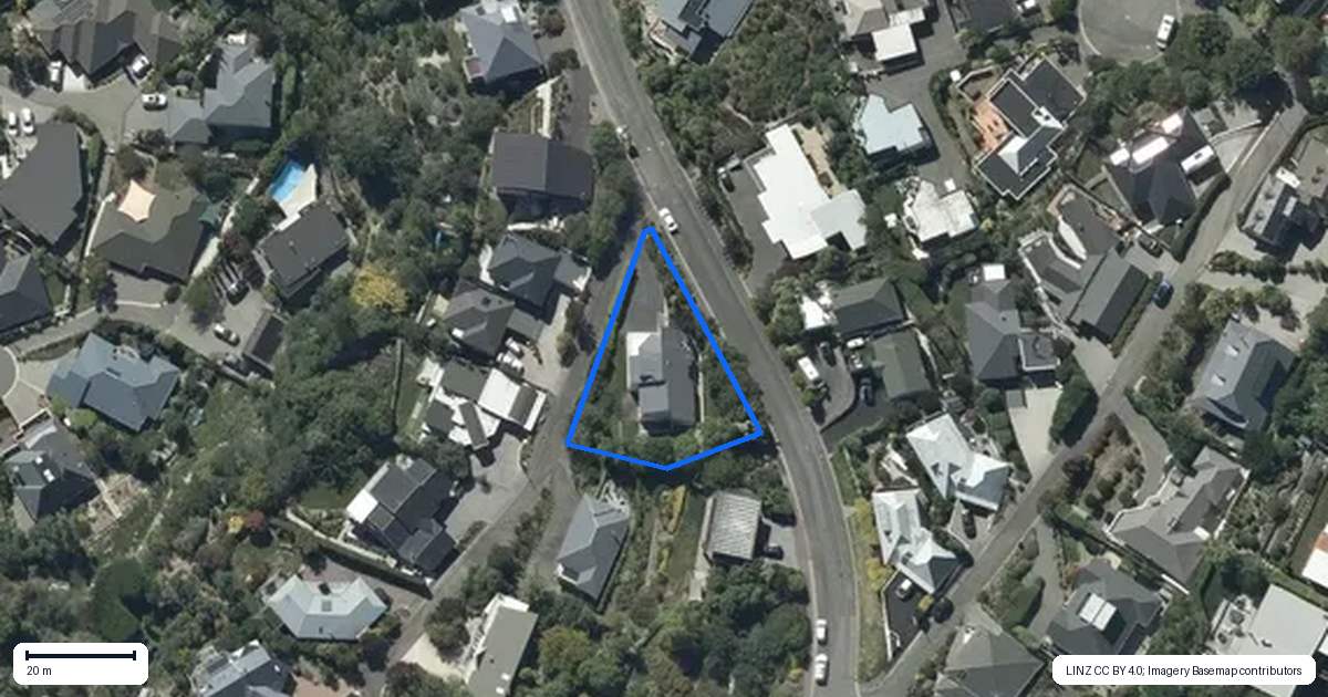 Property context map for 40 Woodlau Rise, Huntsbury, Christchurch